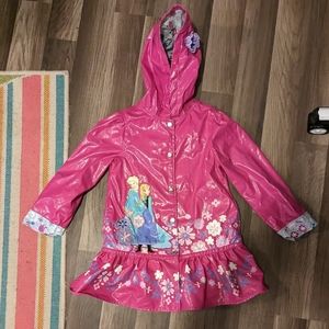 Disney frozen rain jacket sz 5/6